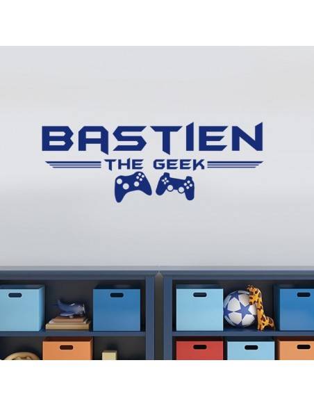 Sticker prénom personnalisé gamer