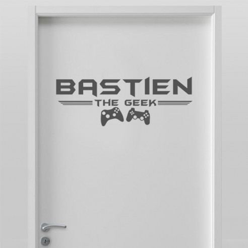 Sticker prénom personnalisé gamer