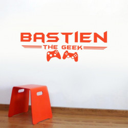Sticker prénom personnalisé gamer