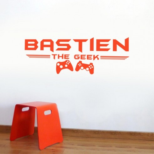 Sticker prénom personnalisé gamer