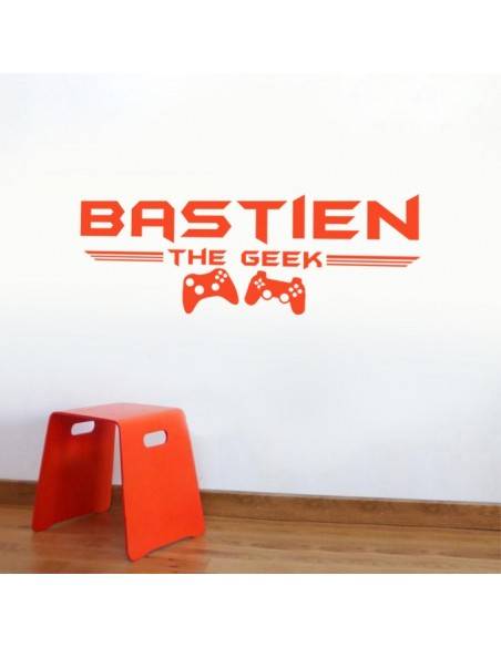 Sticker prénom personnalisé gamer