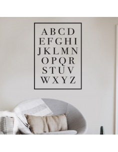 Sticker alphabet encadré