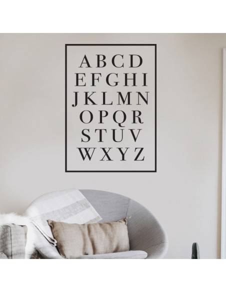 Sticker alphabet encadré