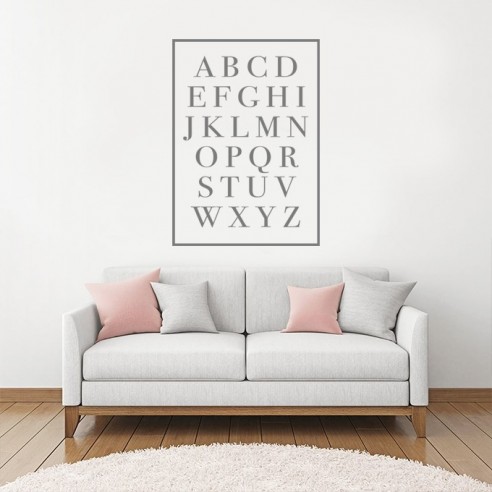 Sticker alphabet encadré