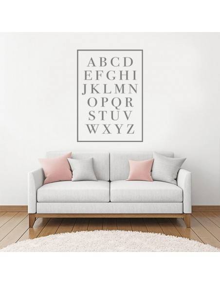 Sticker alphabet encadré