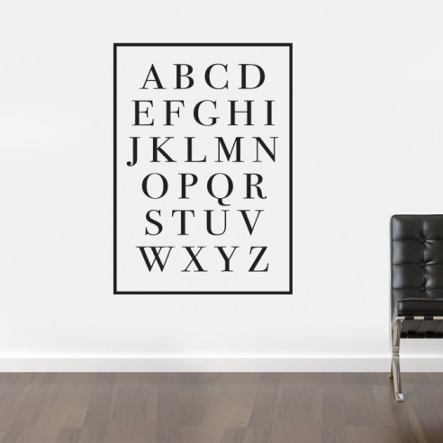 Sticker alphabet encadré