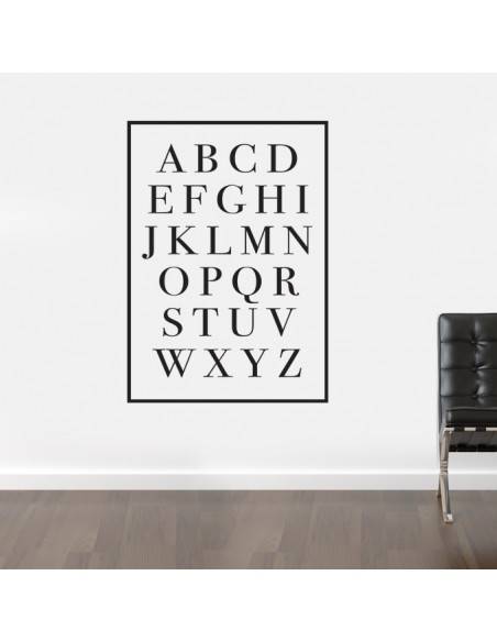 Sticker alphabet encadré