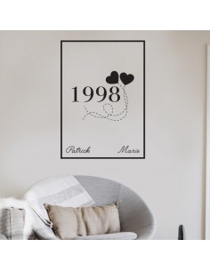 Sticker date de rencontre amoureuse encadré