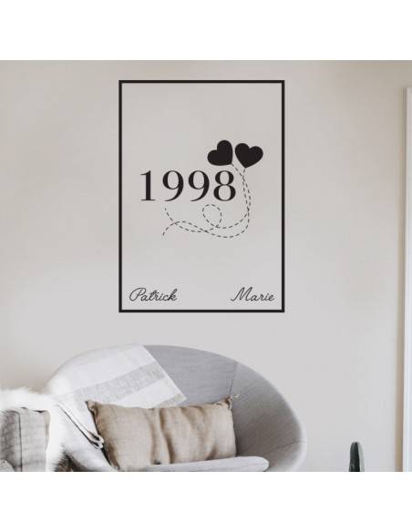 Sticker date de rencontre amoureuse encadré