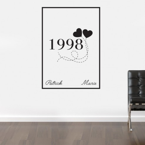 Sticker date de rencontre amoureuse encadré