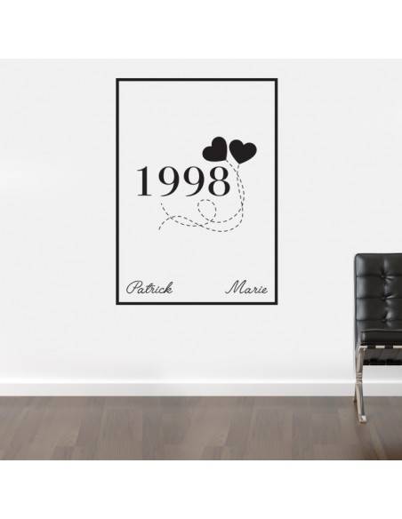 Sticker date de rencontre amoureuse encadré