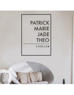 Sticker avec date de naissance famille