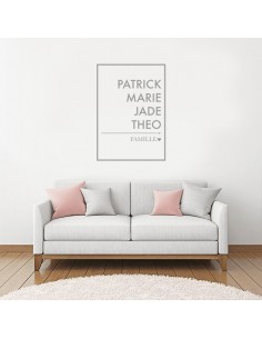 Sticker avec date de naissance famille 2