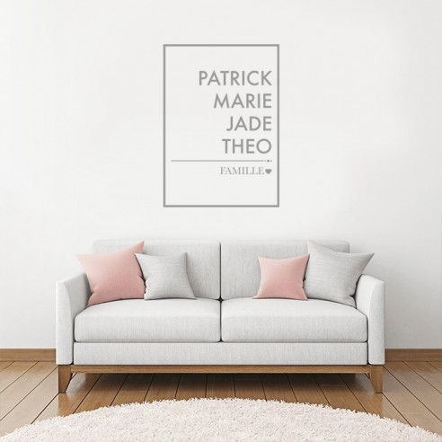 Sticker avec date de naissance famille