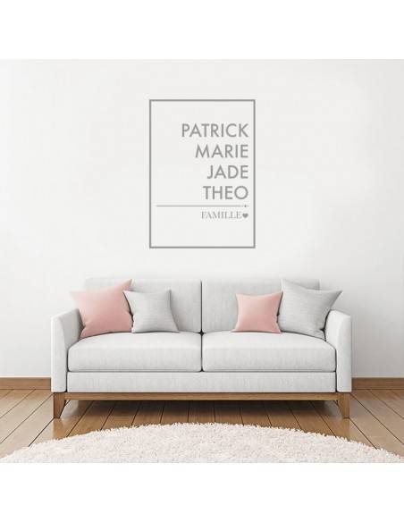 Sticker avec date de naissance famille