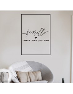 Sticker prénoms membres de la famille