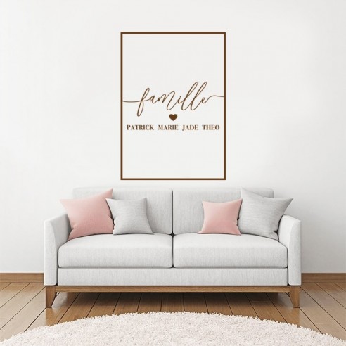 Sticker prénoms membres de la famille