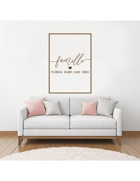 Sticker prénoms membres de la famille