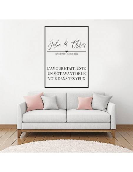 Sticker personnalisé couple encadré