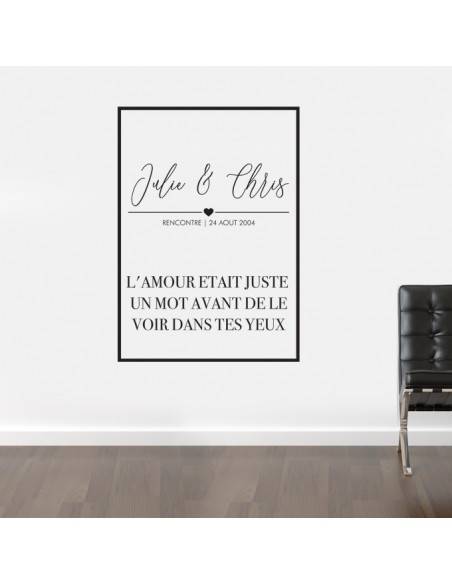 Sticker personnalisé couple encadré