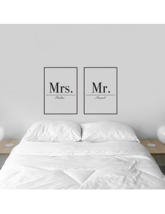 Sticker personnalisé couple encadré