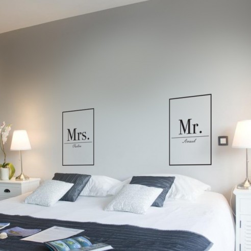 Sticker personnalisé couple encadré