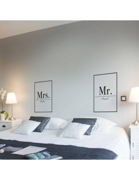 Sticker personnalisé couple encadré