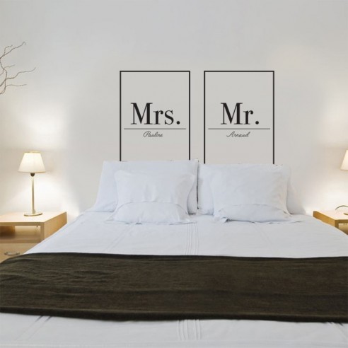 Sticker personnalisé couple encadré