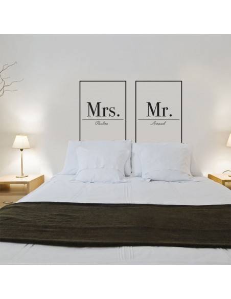 Sticker personnalisé couple encadré