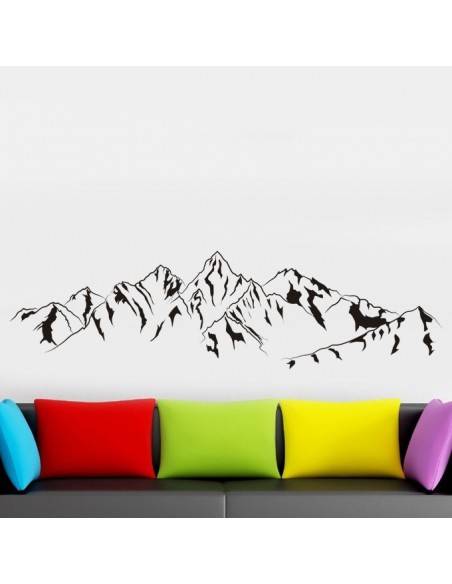 Sticker silhouette montagne