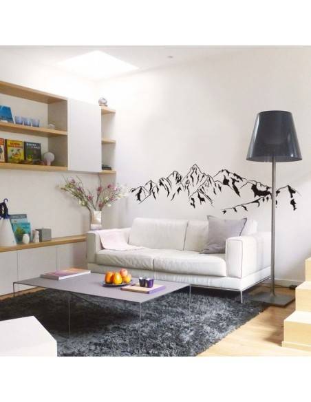 Sticker silhouette montagne