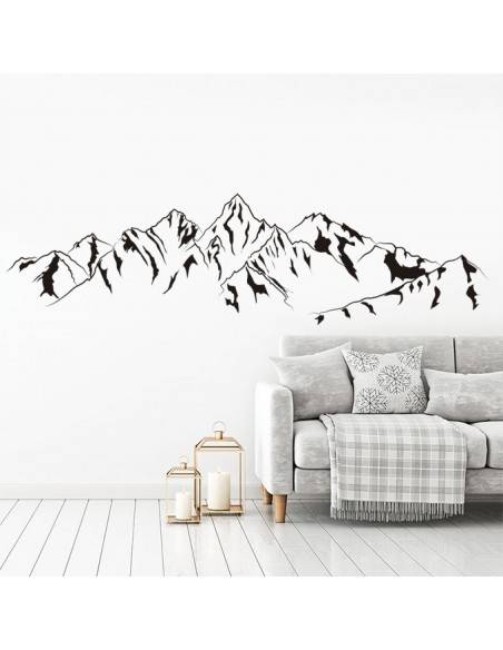 Sticker silhouette montagne