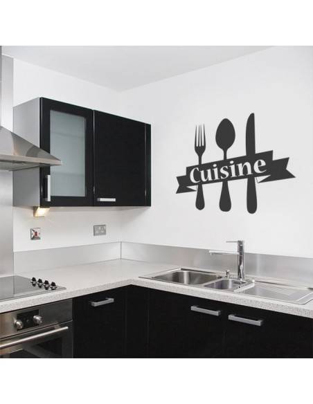 Sticker cuisine fourchette couteau