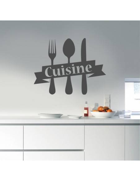 Sticker cuisine fourchette couteau