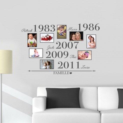 Sticker cadres photos personnalisé