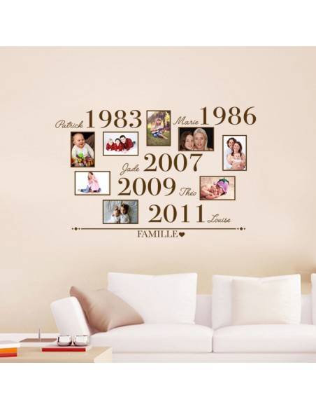 Sticker cadres photos personnalisé