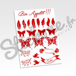 Stickers cookeo plumes et papillons