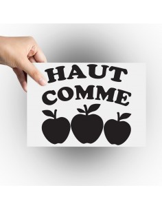 Sticker haut comme 3 pommes