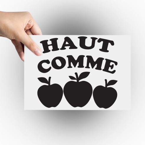 Sticker haut comme 3 pommes