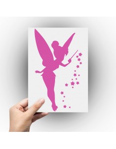 sticker fée clochette baguette magique