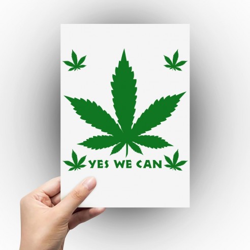 Sticker feuille de cannabis