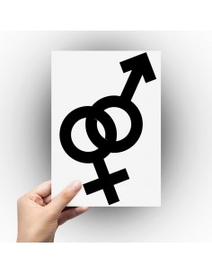 Sticker symbole homme femme