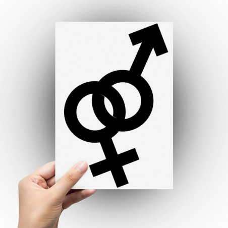 Sticker symbole homme femme