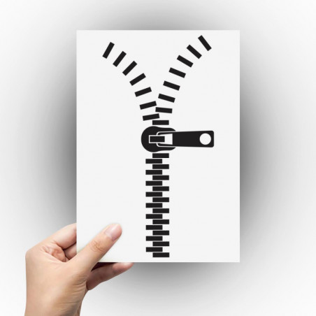 Sticker zip fermeture