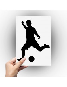 Sticker joueur de foot shoot