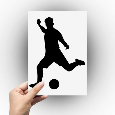 Sticker joueur de foot shoot