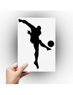 Sticker joueur de foot tir