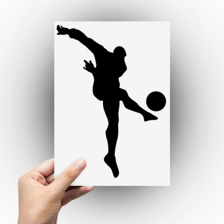 Sticker joueur de foot tir
