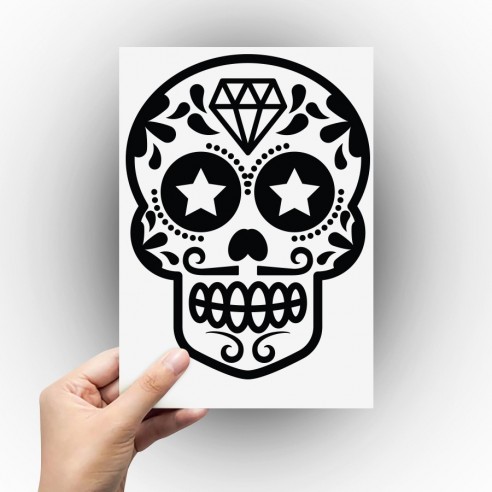 Sticker tête de mort