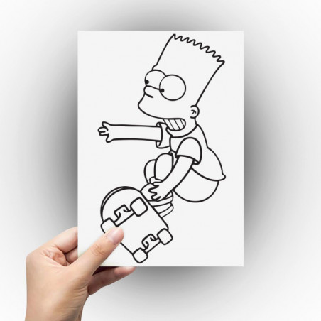 Sticker bart simpson